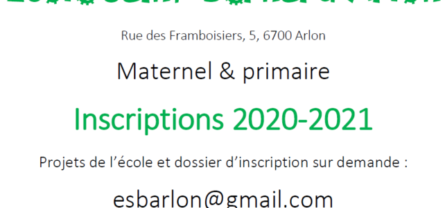 Inscriptions de septembre Inscriptions de septembre